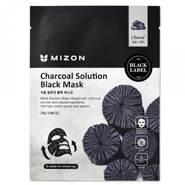 MIZON CHARCOAL SOLUTION BLACK MASK тканевая маска