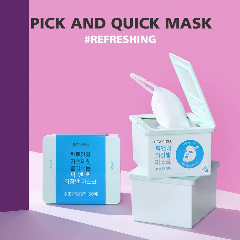 Dewytree Pick and Quick Refreshing Aqua Mask 30 pcs освежающая маска