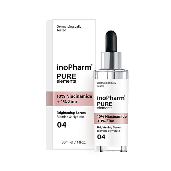 inoPharm Pure Elements Face Serum with 10% Niacinamide + 1% Zinc näoseerum