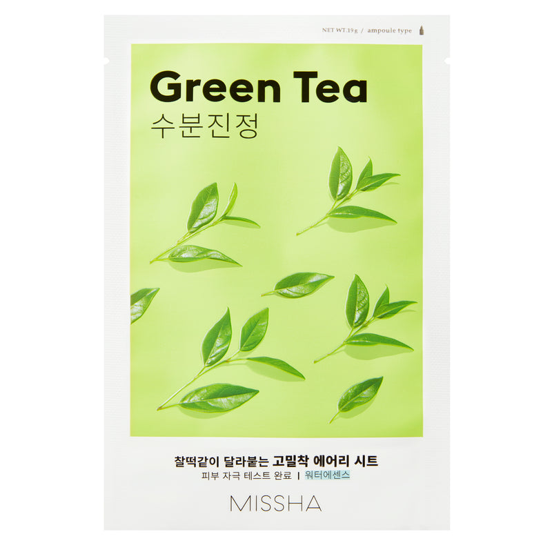 Missha Airy Fit Sheet Mask (Green Tea) värskendav kangasmask