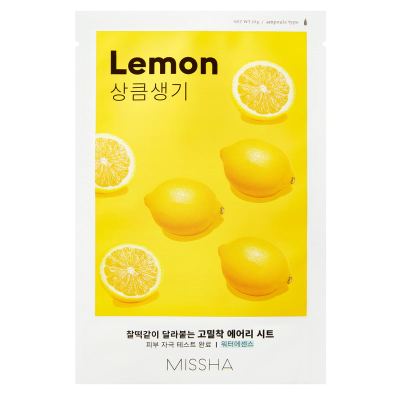 Missha Airy Fit Sheet Mask (Lemon) осветляющая тканевая маска