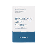 Mizon Hyaluronic Acid Sherbet Peeling Scrub näokoorija sooda ja hüaluroonhappega