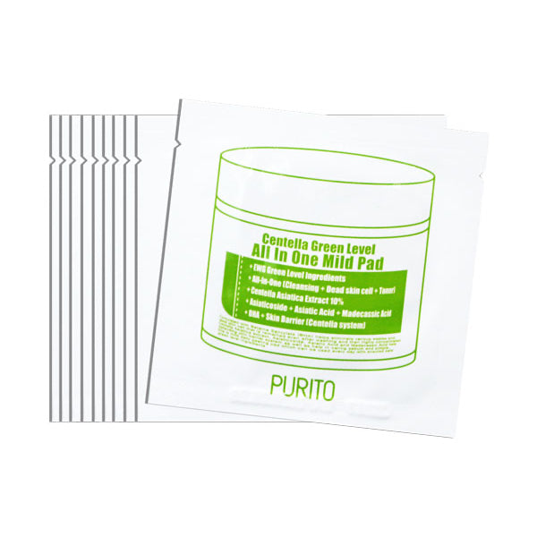 PURITO Centella Green Level All In One Mild Pad 10EA (travel size) piiling-kettad