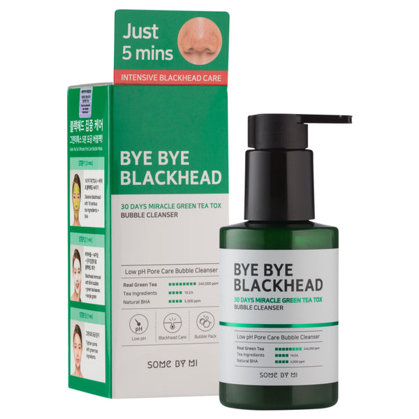 Some By Mi Bye Bye Blackhead 30 Days Miracle Green Tea Tox Bubble Cleanser очищающее средство от черных точек
