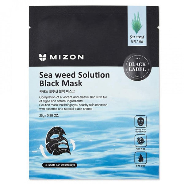 Mizon Seaweed Solution Black Mask kangasmask merevetikate ja vulkaanilise tuhaga